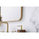 Evermore 30 X 18 inch Brass Mirror 
