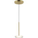Stephord Pendant Ceiling Light in Metallic Brass, Clear Glass Shade