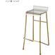 Hyperion 33.25 inch Clear with Gold Bar Stool