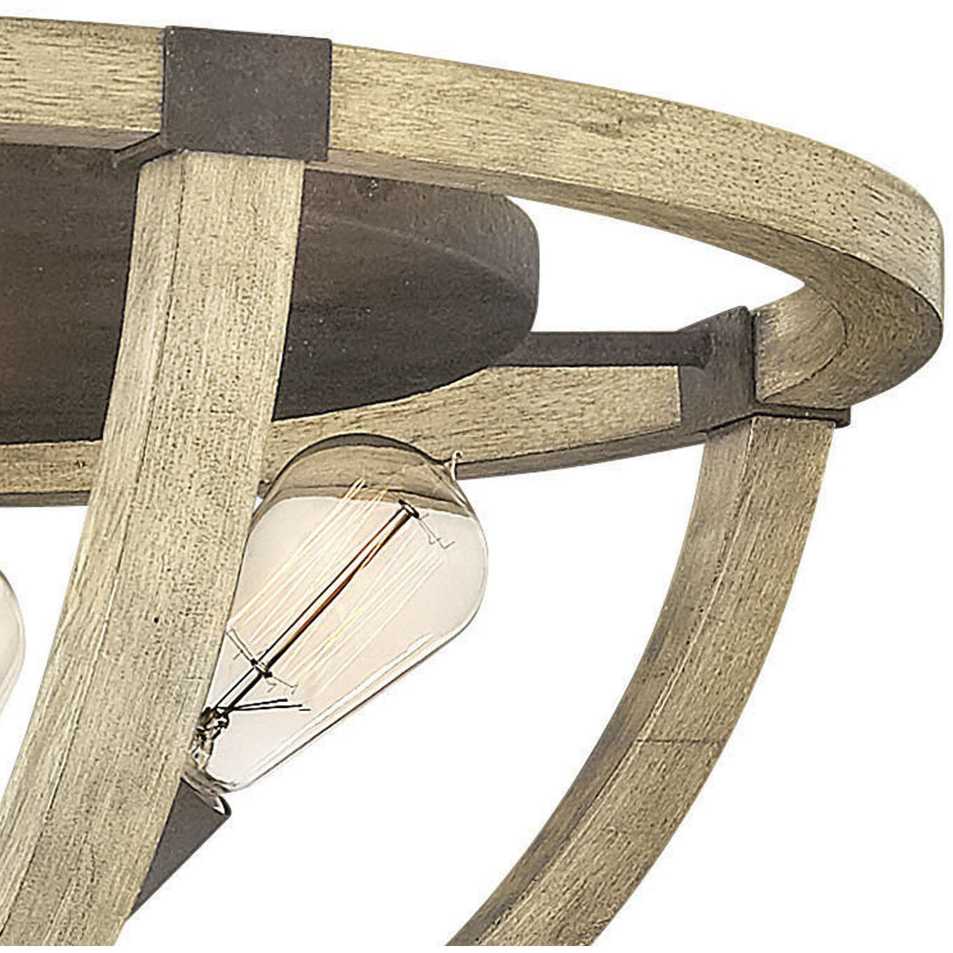 Middlefield LED 23.75 inch Iron Rust Foyer Light Ceiling Light, Flush Mount