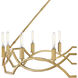 Leona 12 Light 45 inch Distressed Brass Chandelier Ceiling Light