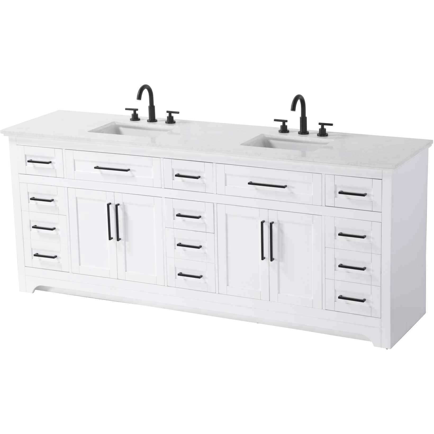 Remington 84 X 35 inch White Bathroom Vanity Cabinet