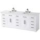 Remington 84 X 35 inch White Bathroom Vanity Cabinet