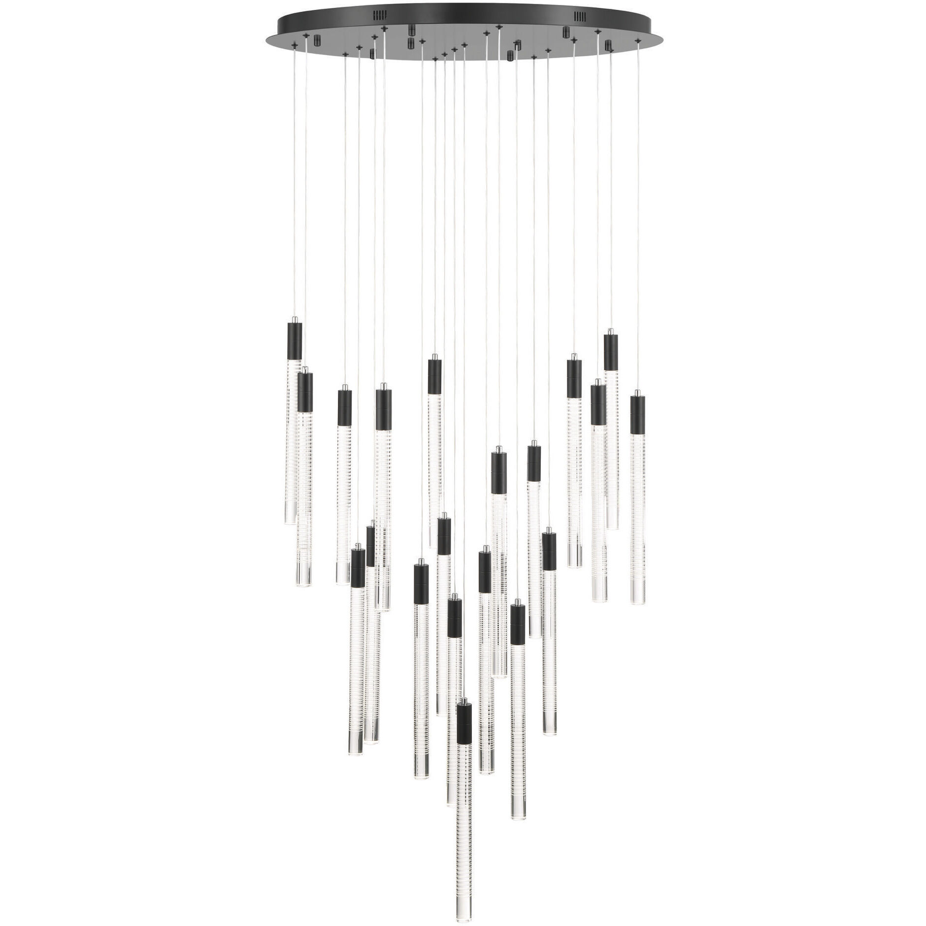 Celine LED 31.5 inch Black Chandelier Ceiling Light
