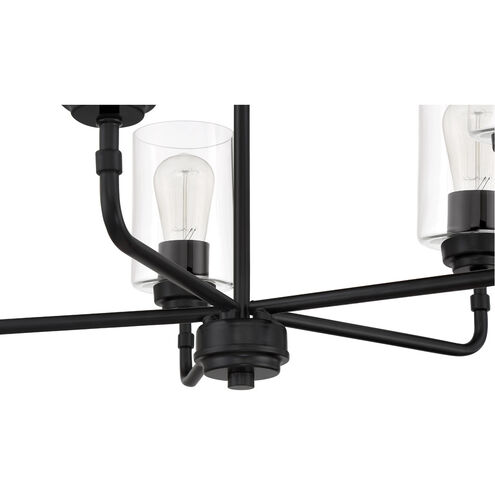 Stowe 5 Light 23 inch Flat Black Chandelier Ceiling Light