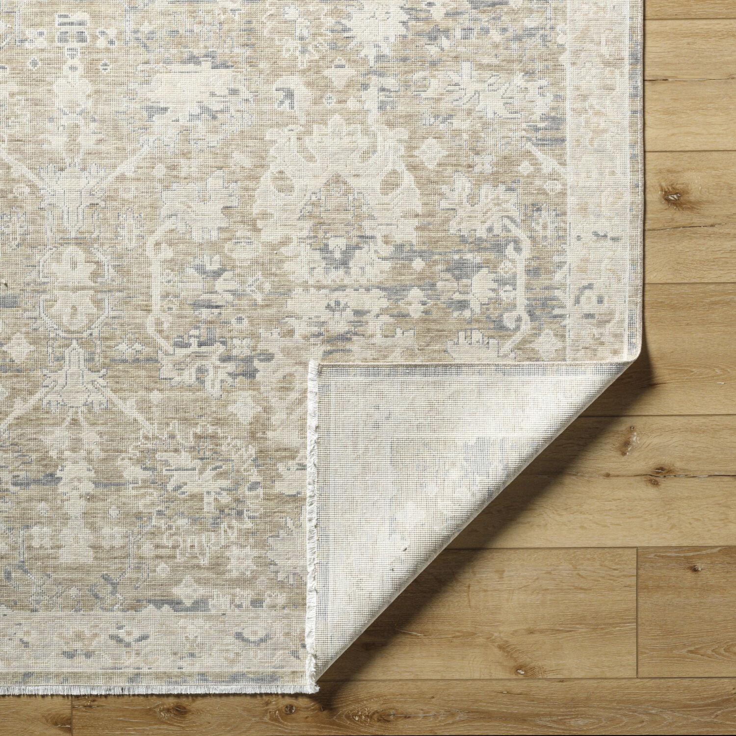 Once Upon a Time 118.11 X 35.04 inch Light Brown / Light Gray / Ivory / Gray / Tan Machine Woven Rug in 3 x 10