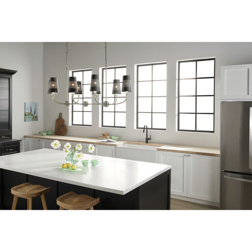 Adeena 8 Light 20.75 inch Classic Pewter Chandelier Linear Ceiling Light