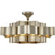 Grand Lotus 6 Light 30 inch Contemporary Silver Leaf Chandelier Ceiling Light, Large