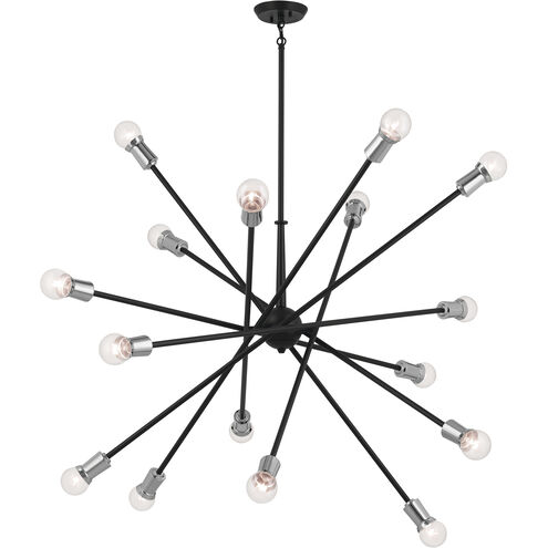 Armstrong 16 Light Black Chandelier Ceiling Light, Large