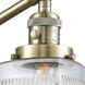 Colton 30 inch 60 watt Antique Brass Swing Arm Wall Light, Franklin Restoration