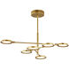 Spectica LED Plated Brass Chandelier Ceiling Light, Integrated LED
