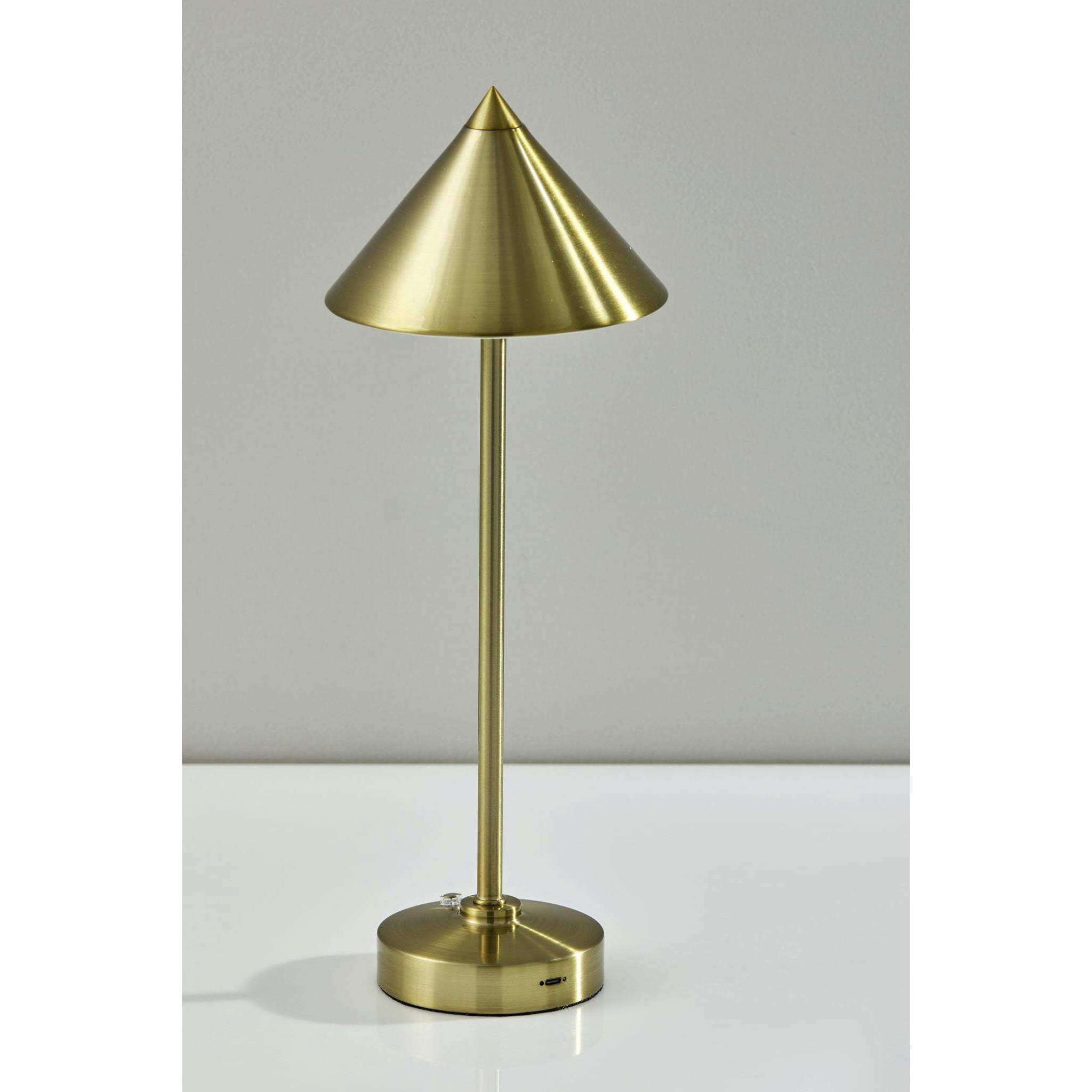 Ritchie 16 inch 2.00 watt Antique Brass LED Cordless Table Lamp Portable Light