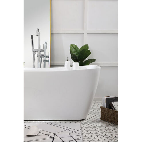 Harrieta Glossy White and Chrome Bathtub