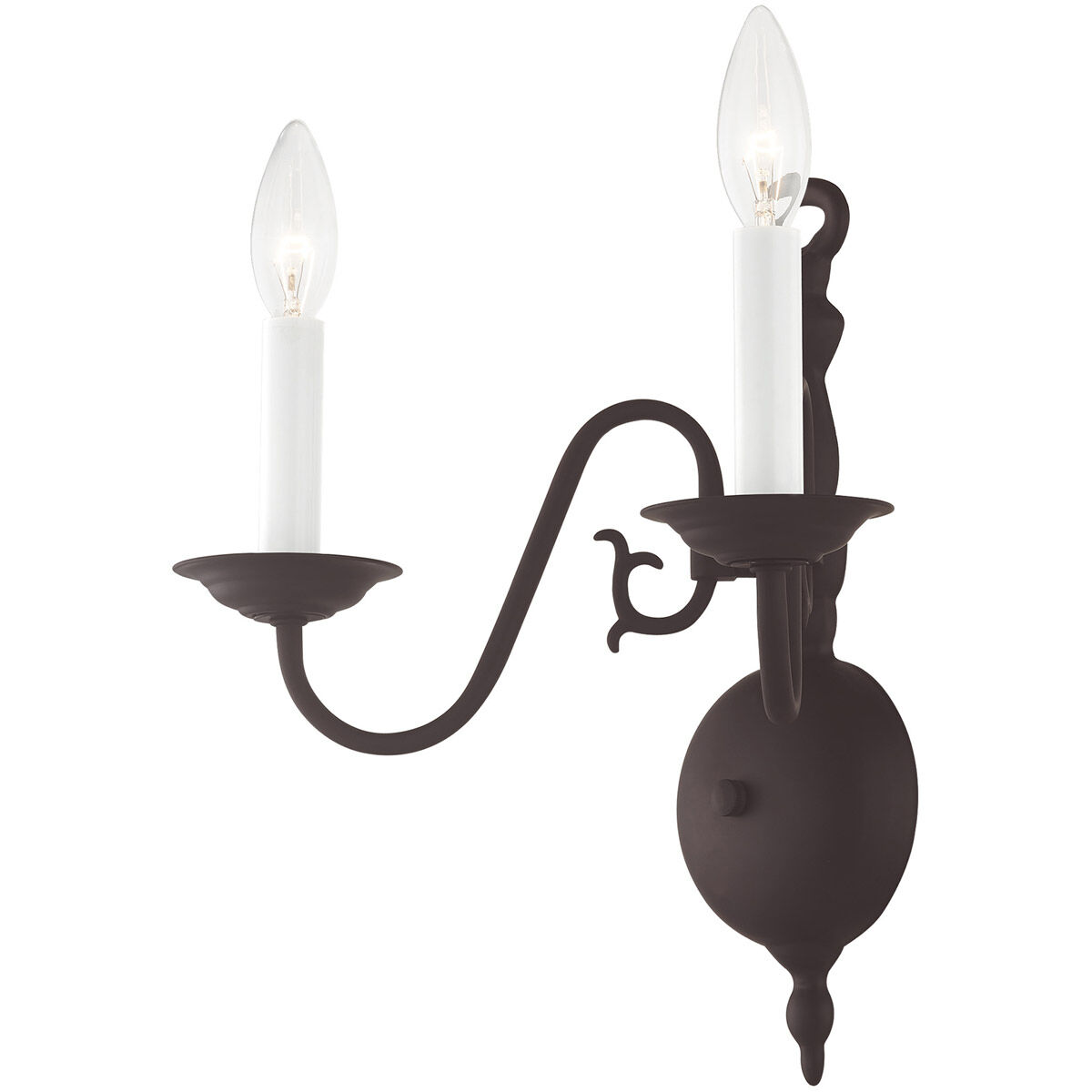 Williamsburgh 2 Light 13 inch Bronze Wall Sconce Wall Light