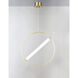 Flare LED 6.25 inch Black and Soft Gold Single Pendant Ceiling Light