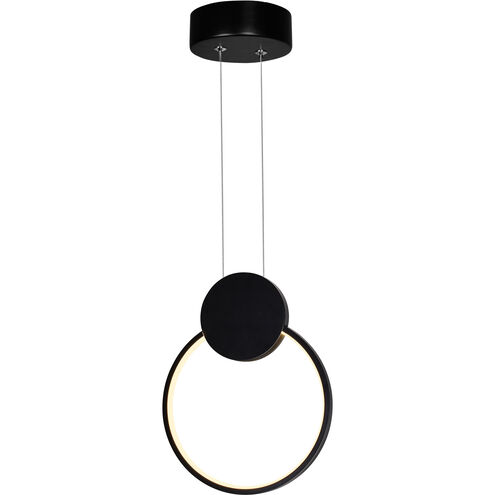 Pulley LED 8 inch Black Mini Pendant Ceiling Light