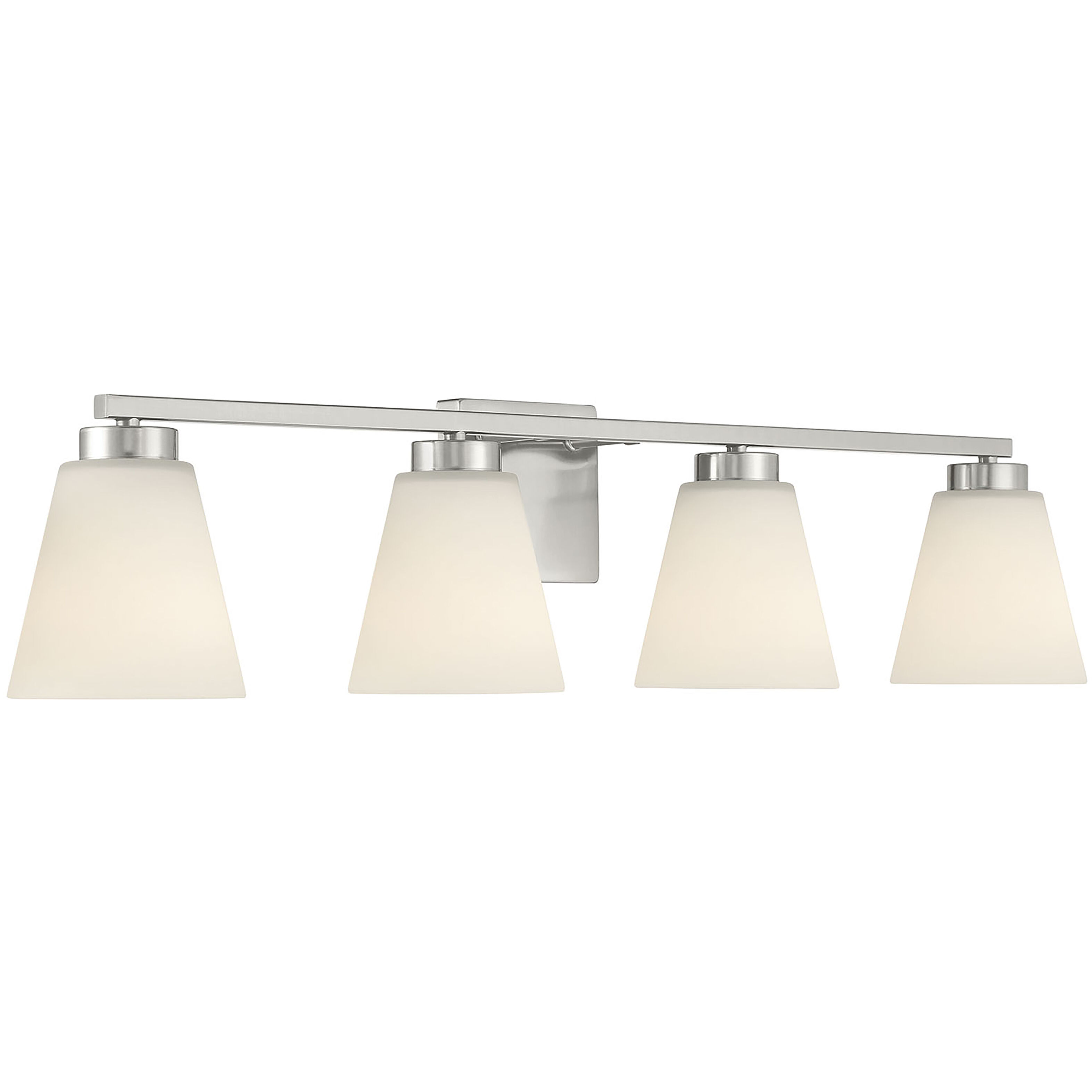 Strayhan 4 Light 31 inch Brushed Nickel Bathroom Vanity Light Wall Light