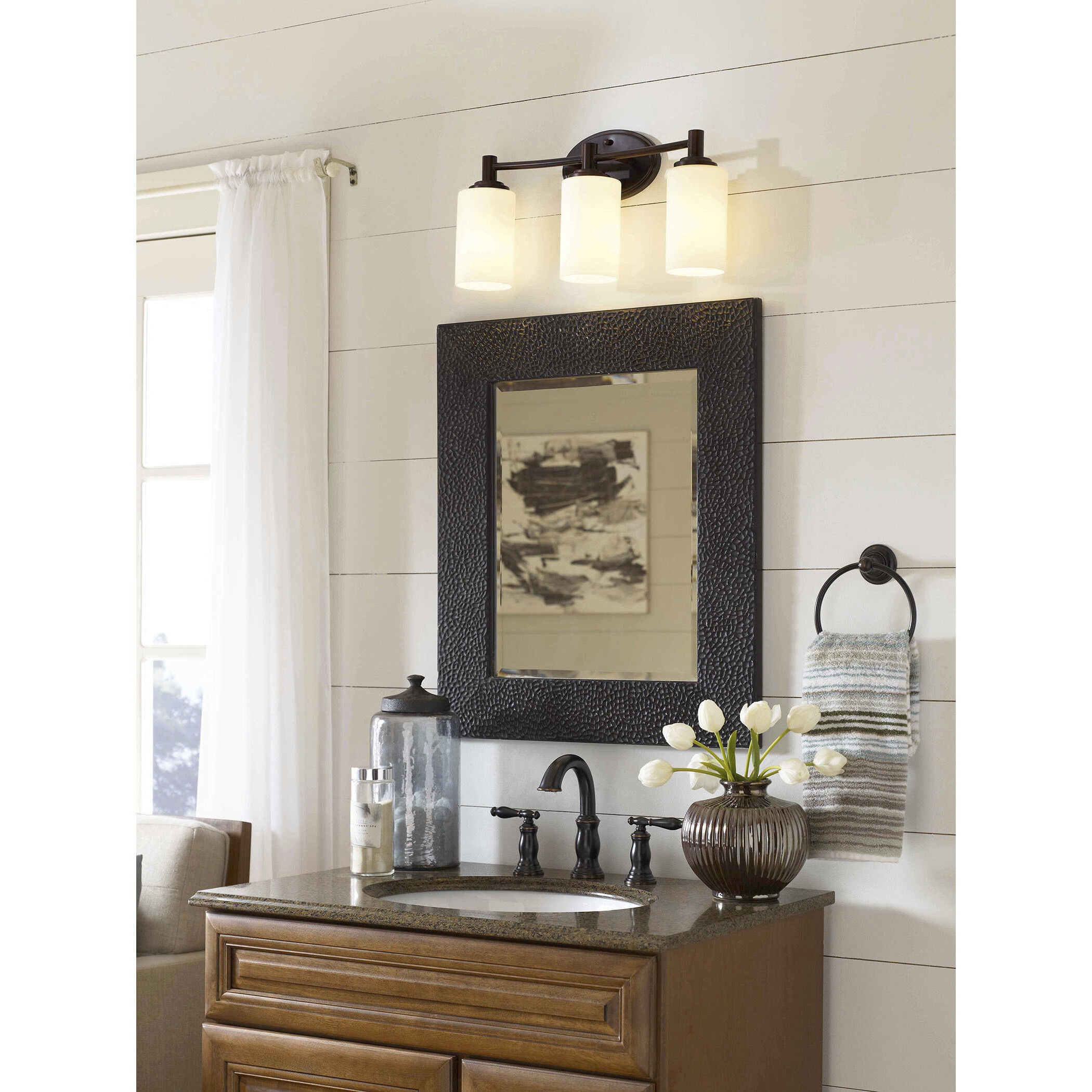 Pittman 3 Light 19 inch Sienna Bronze Vanity Light Wall Light