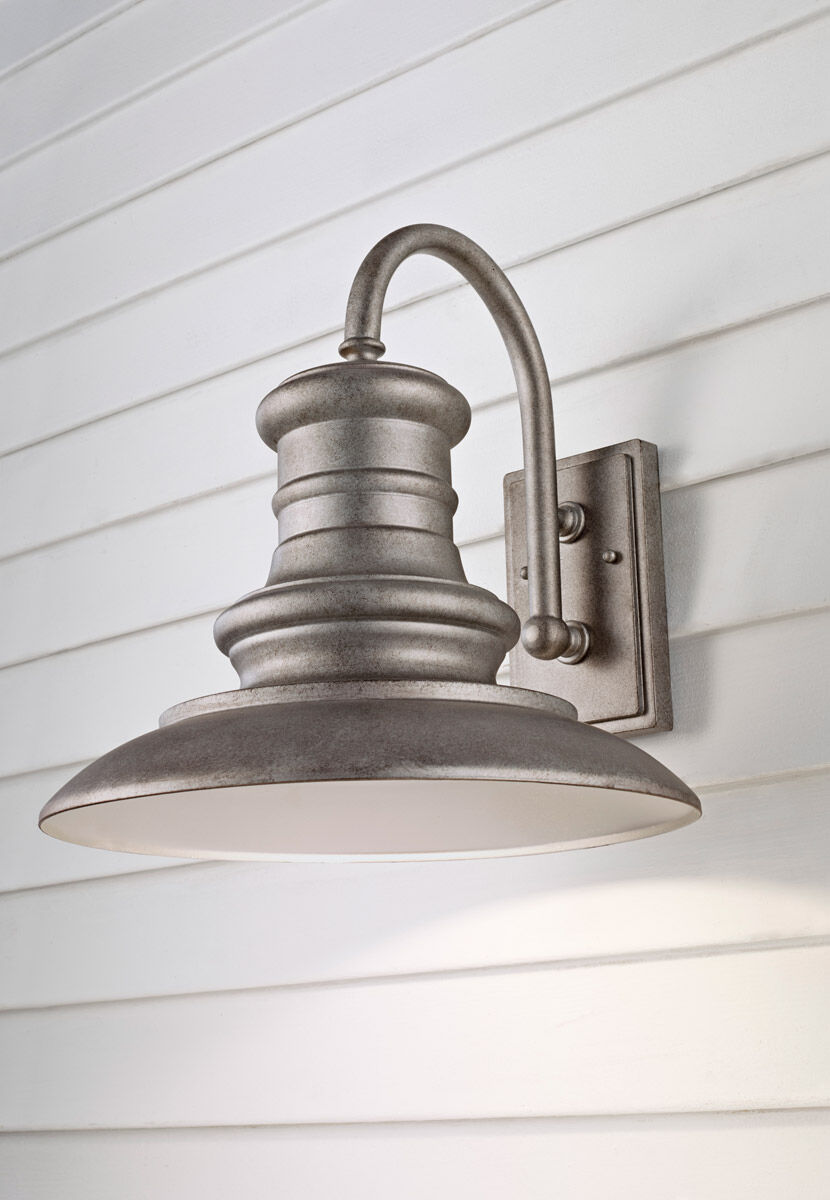 Redding Station LED 15.63 inch Tarnished Silver Outdoor Wall Lantern, Large