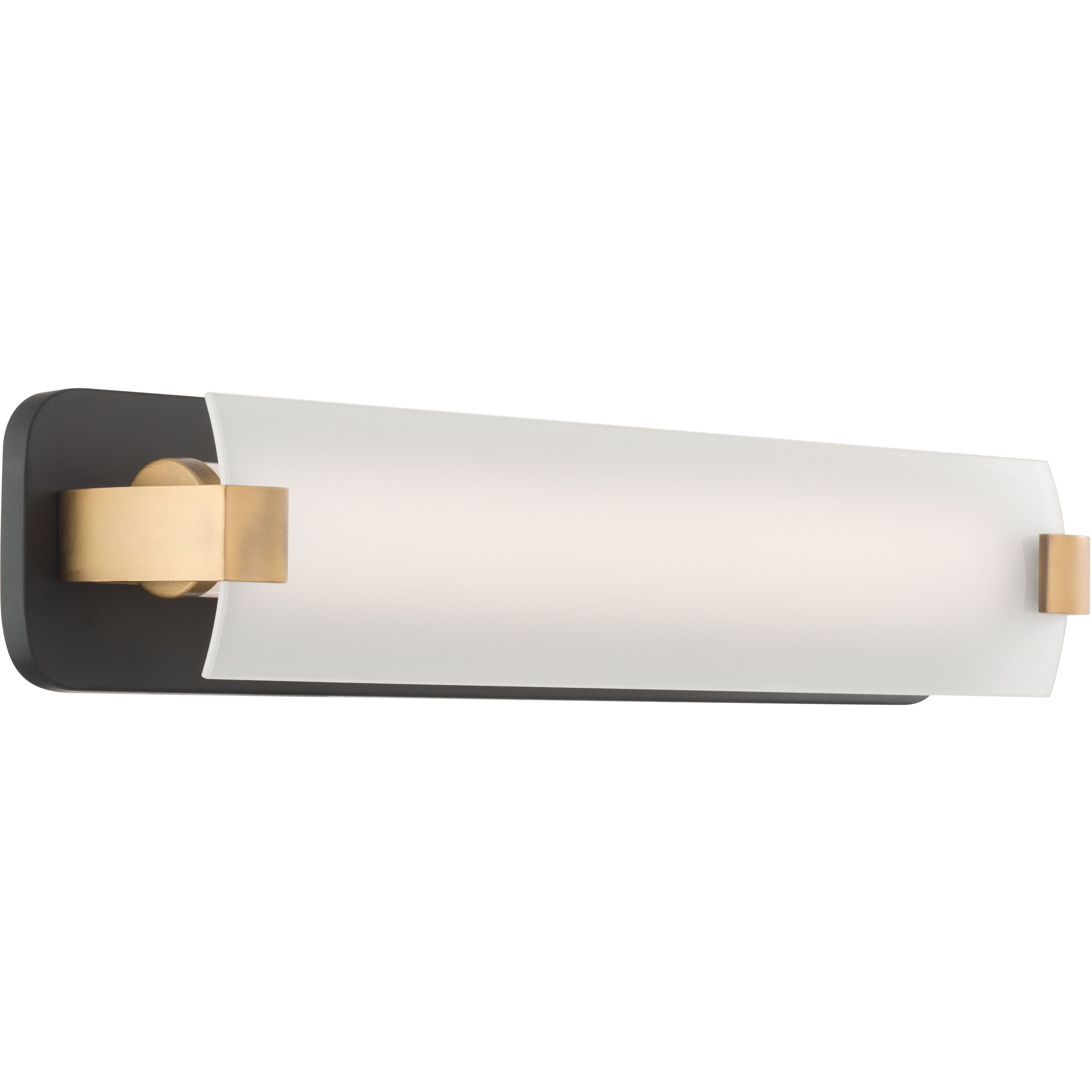 Arclume LED 24 inch Dark Matte Black and Legacy Brass Bath Bar Wall Light