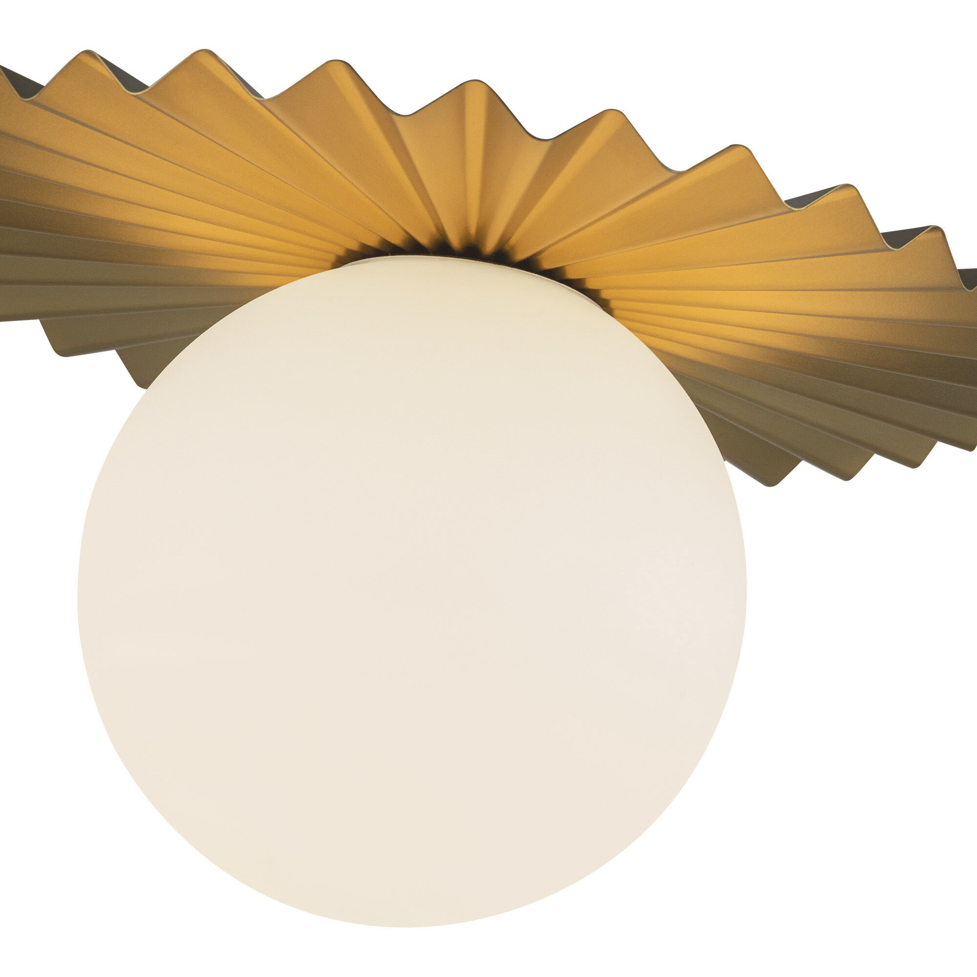 Alora Mood Plume 1 Light 13.88 inch Brushed Gold/Opal Matte Glass Flush Mount Ceiling Light