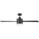 Era 52 LED 52 inch Midnight Black with Midnight Black/American Walnut reversible blades Indoor/Outdoor Ceiling Fan