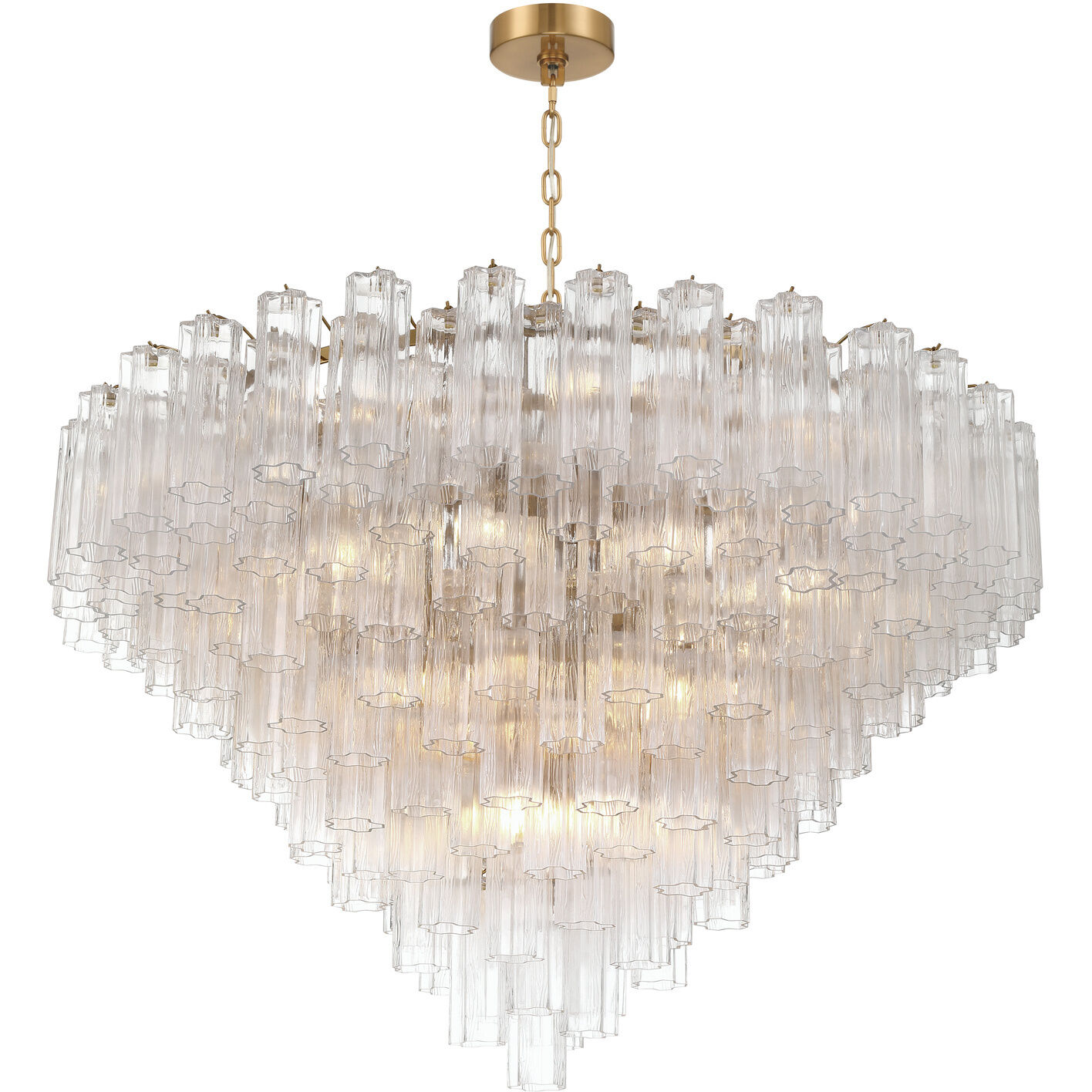 Addis 28 Light 49 inch Aged Brass Chandelier Ceiling Light