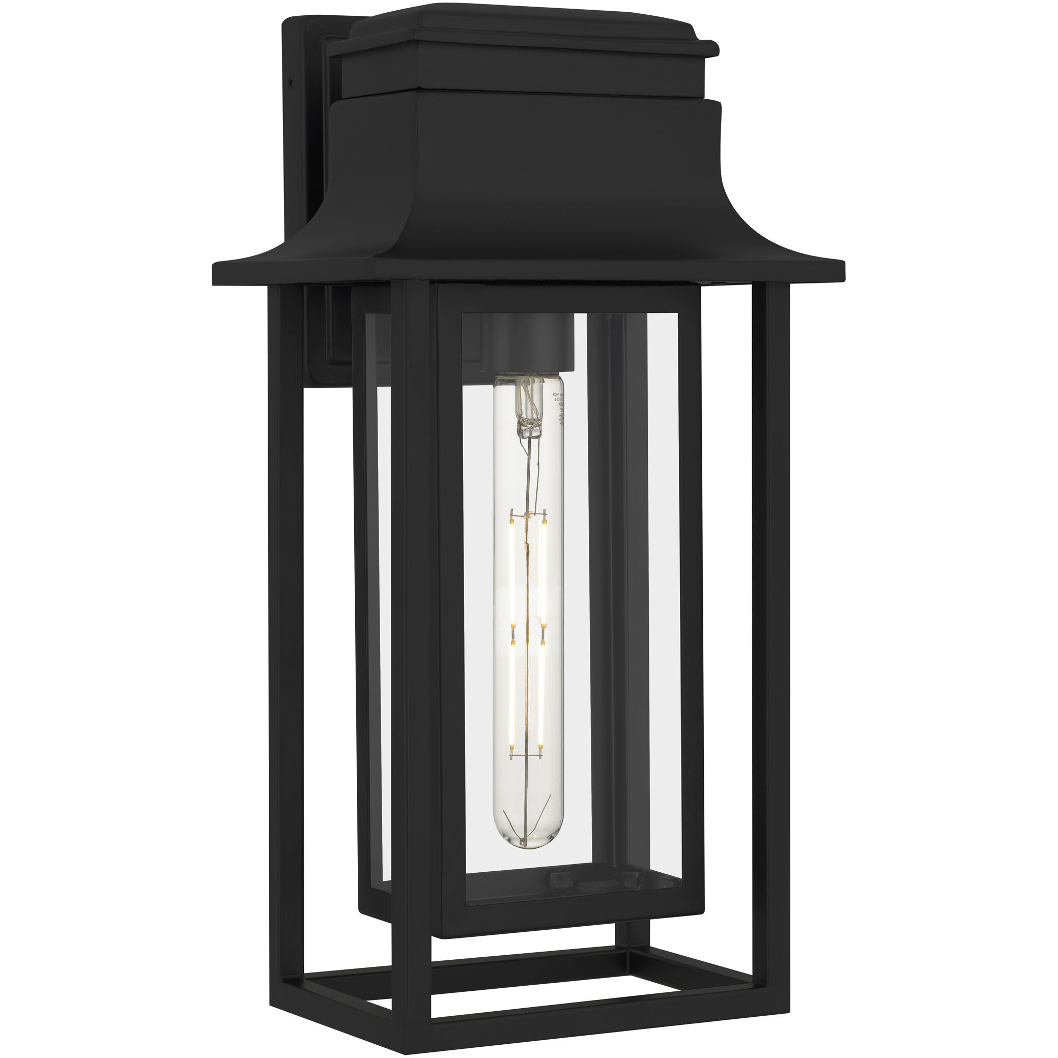 Garner 1 Light 16.5 inch Matte Black Outdoor Wall Lantern