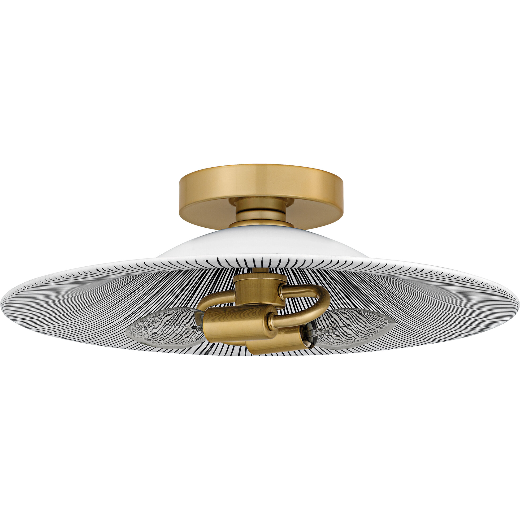 Indigo 2 Light 15.75 inch Light Gold Flush Mount Ceiling Light, Medium