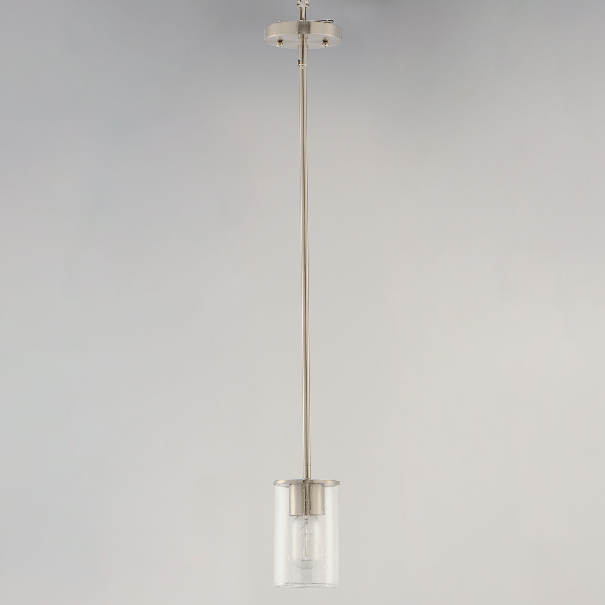 Sleek 1 Light 4 inch Satin Nickel Mini Pendant Ceiling Light