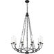 Arabella 10 Light 33 inch Matte Black Chandelier Ceiling Light