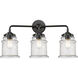 Nouveau Canton LED 24 inch Oil Rubbed Bronze Bath Vanity Light Wall Light in Seedy Glass, Nouveau