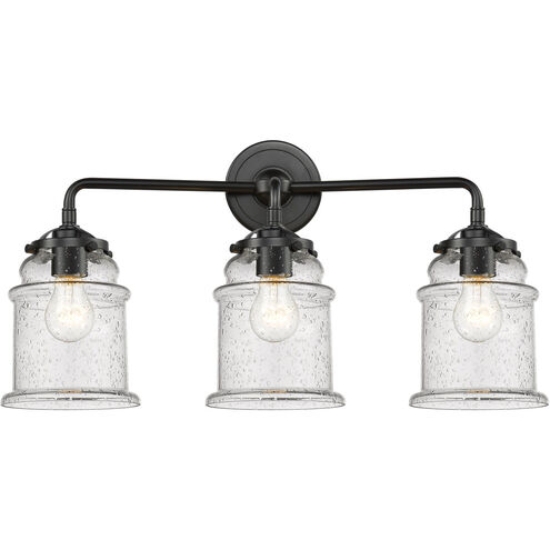 Nouveau Canton LED 24 inch Oil Rubbed Bronze Bath Vanity Light Wall Light in Seedy Glass, Nouveau