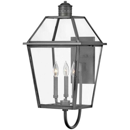 Heritage Nouvelle LED 27 inch Blackened Brass with Black Outdoor Wall Mount Lantern