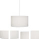 Elena 1 Light 25 inch Painted White Pendant Ceiling Light in Pearl Dupioni