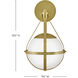 Colby 1 Light 9.25 inch Lacquered Brass Sconce Wall Light