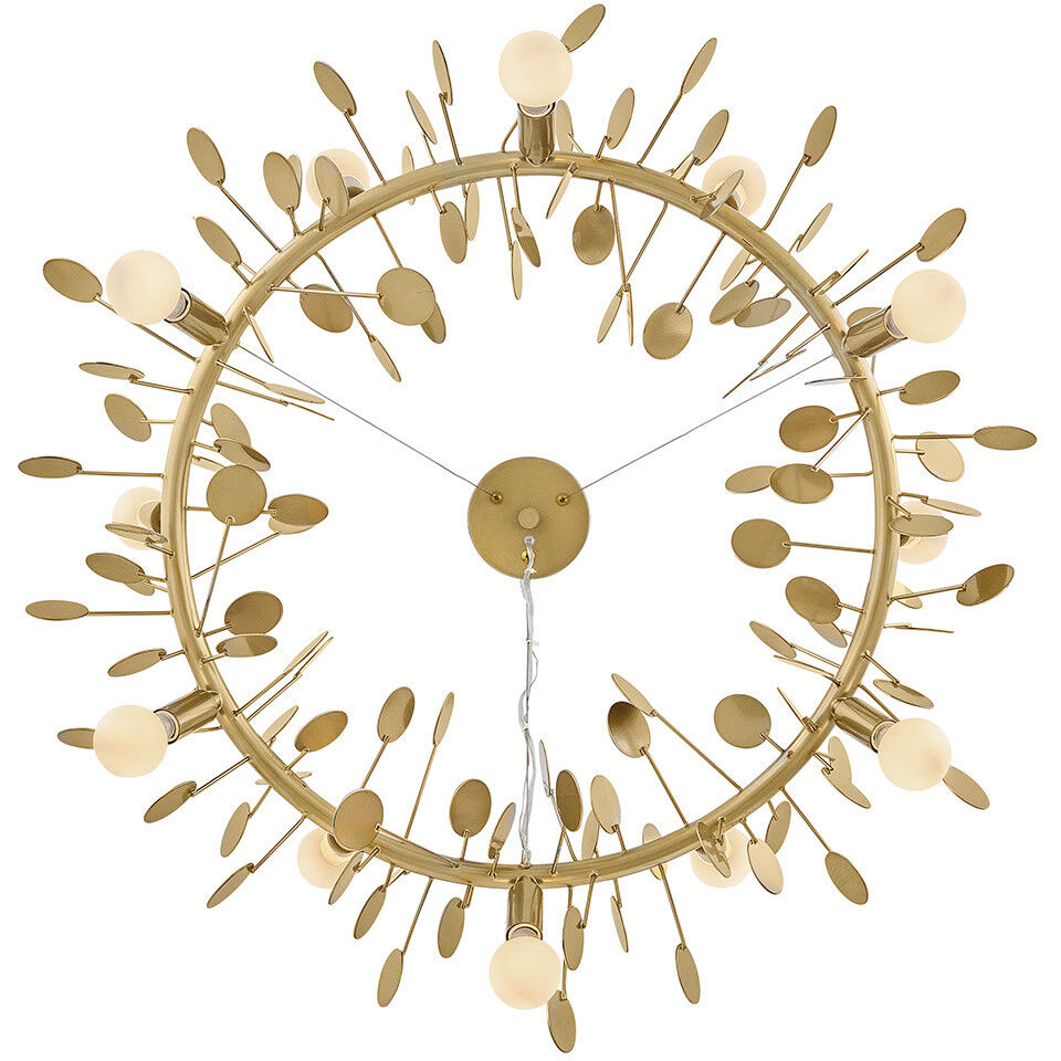 Lolli 12 Light 30 inch Distressed Brass Chandelier Ceiling Light