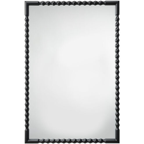 Particle 36 X 24 inch Satin Black Metal Mirror