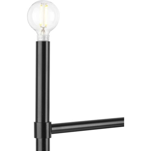 Arya 8 Light 40 inch Matte Black Linear Chandelier Ceiling Light, Design Series