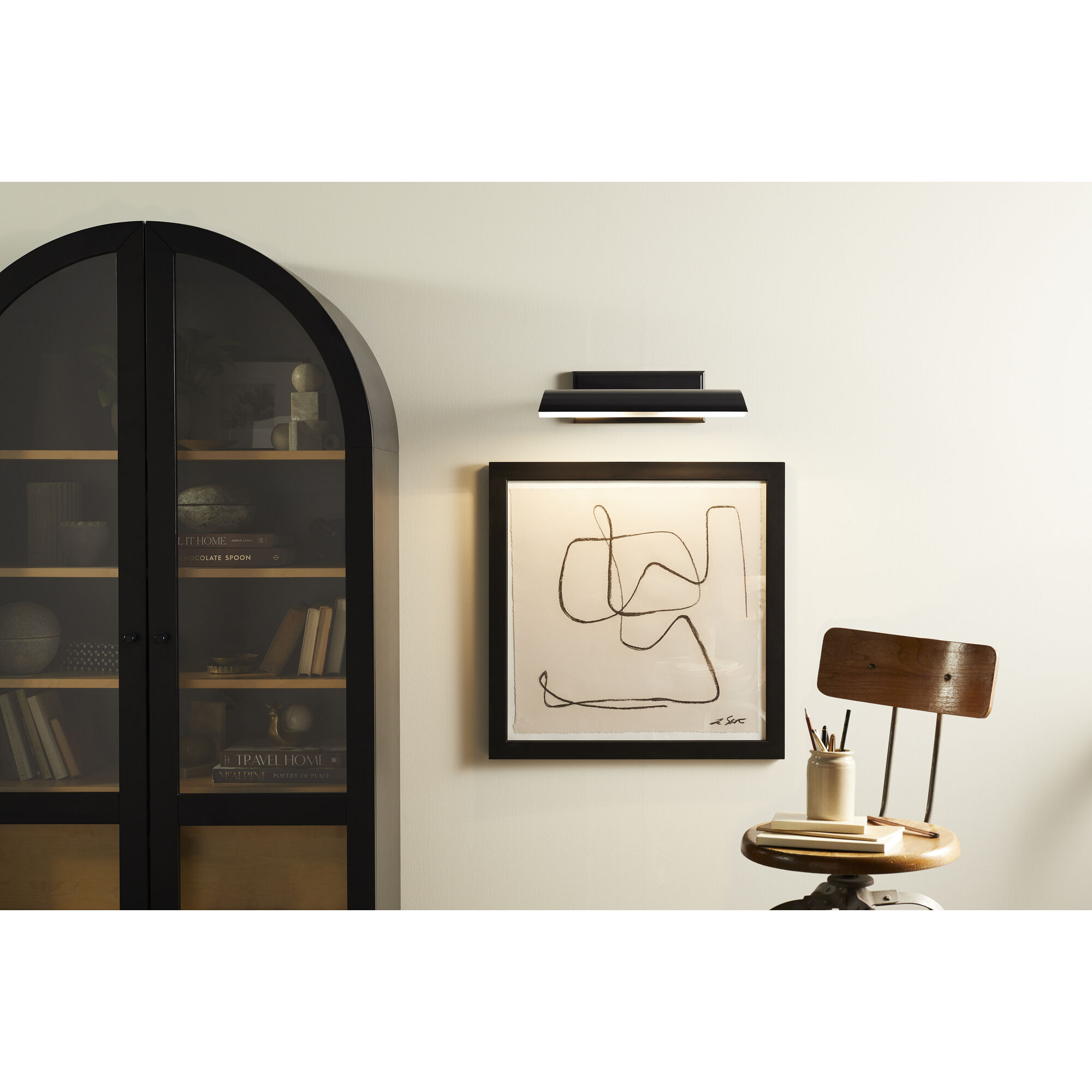 Carston 26 watt 18.25 inch Black Picture Light Wall Light