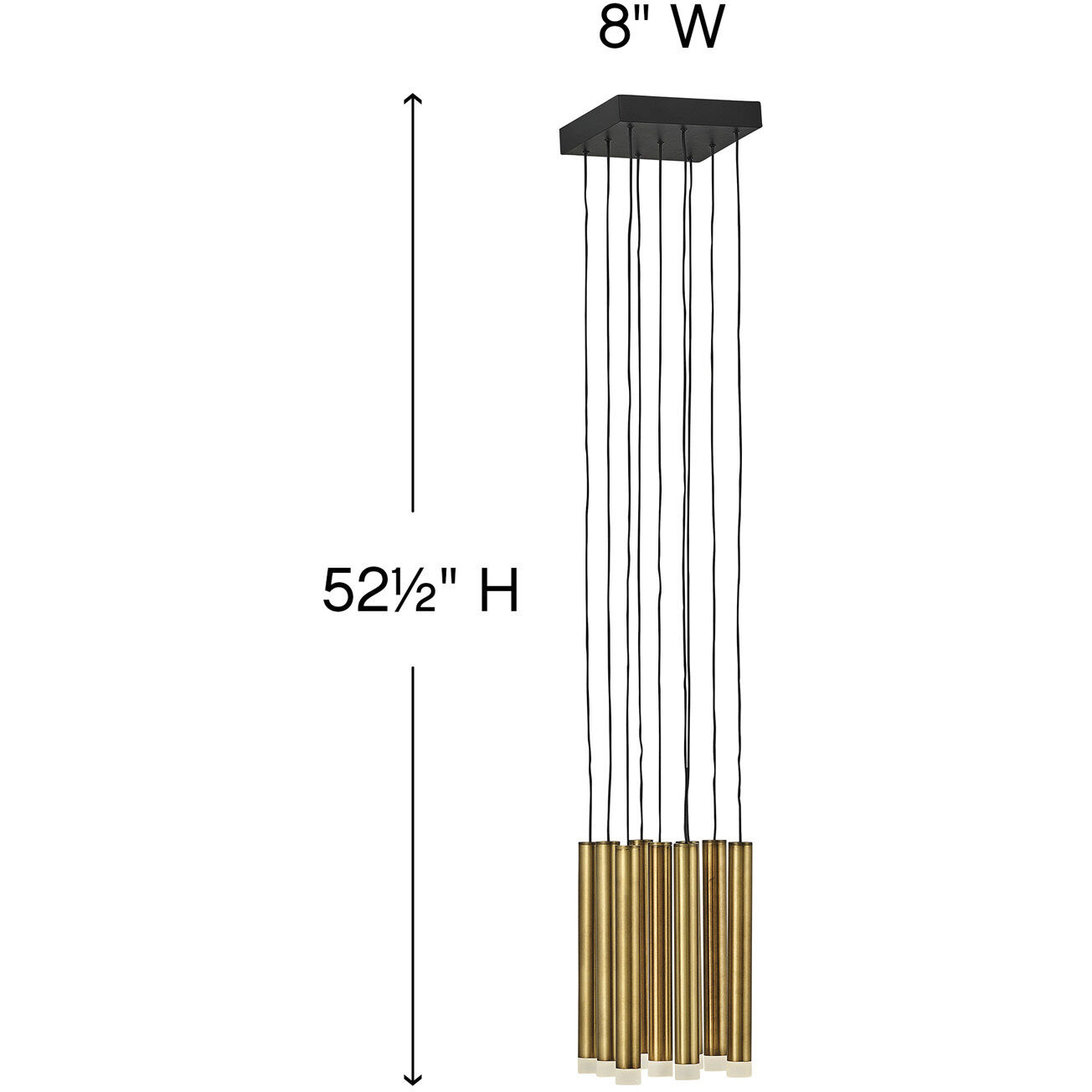 Harmony LED 8 inch Heritage Brass Pendant Ceiling Light