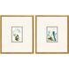 Abstract Collection Traditional Antique Gold Wood With Beaded Lip Framed Art