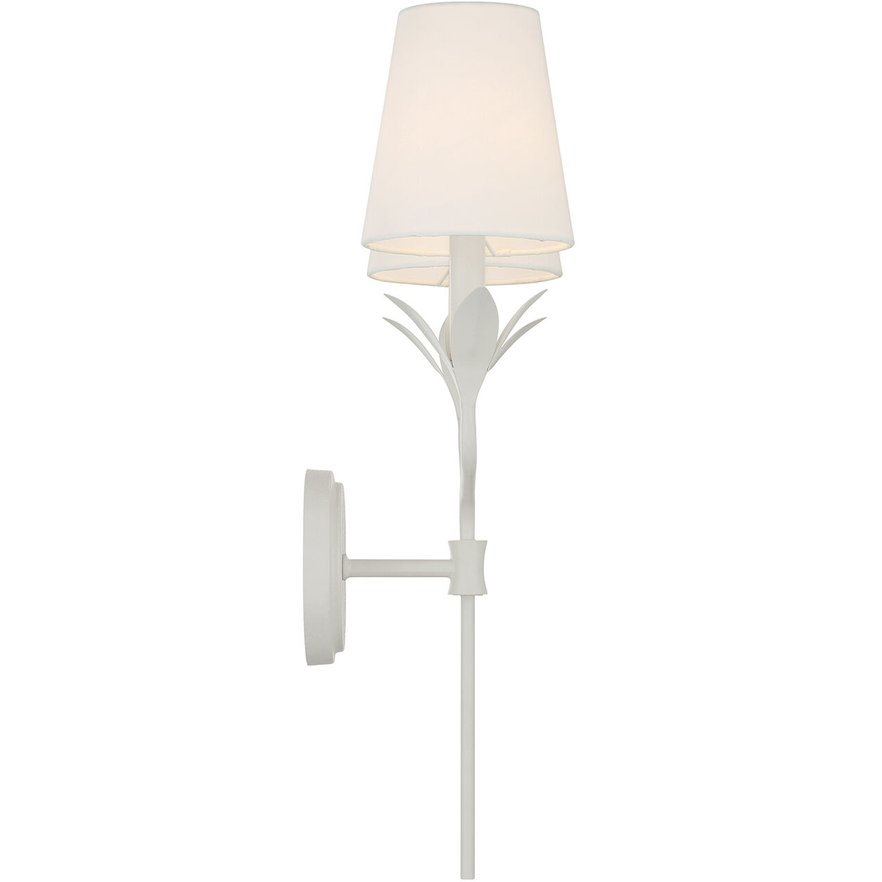 Broche Sconce Wall Light in Matte White