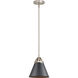 Nouveau 2 Appalachian 1 Light 8 inch Brushed Satin Nickel Mini Pendant Ceiling Light in Incandescent, Matte Black