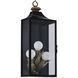 Marge 3 Light 27 inch Matte Black Outdoor Wall Sconce