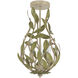 Broche 3 Light 9 inch Champagne Green Tea Semi Flush Ceiling Light