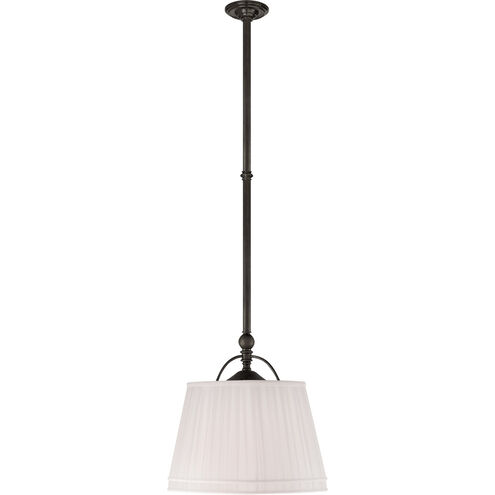 Chapman & Myers Sloane 2 Light 15.5 inch Bronze Single Shop Pendant Ceiling Light in Linen
