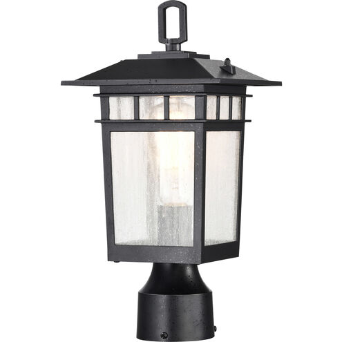 Cove Neck 14 inch Textured Black Post Lantern, Small