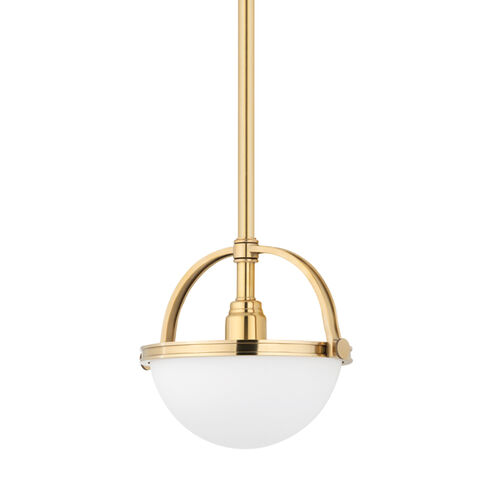 Stratford 1 Light 10 inch Aged Brass Pendant Ceiling Light