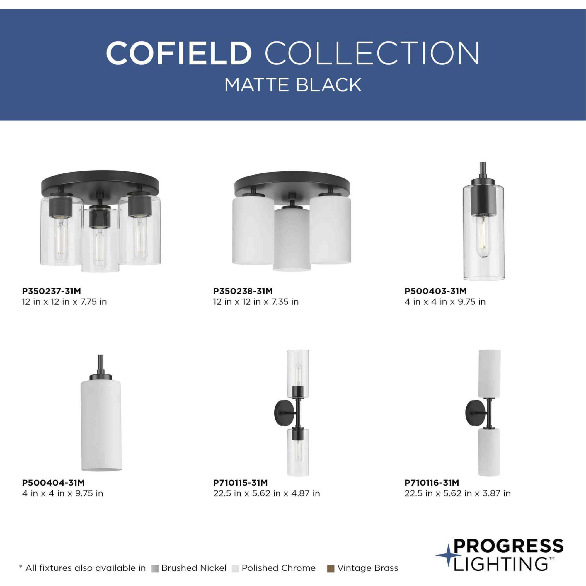 Cofield 3 Light 12 inch Matte Black Flushmount Ceiling Light